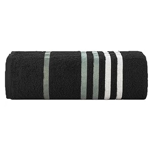 casa copenhagen - egyptian cotton exotic 1 pcs large bath towel 75 x 150cm colour  black