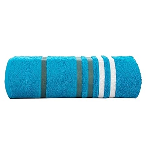 casa copenhagen - egyptian cotton exotic 1 pcs large bath towel 75 x 150cm colour  teal blue
