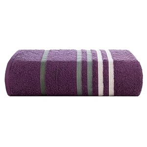 casa copenhagen - egyptian cotton exotic 1 pcs large bath towel 75 x 150cm colour  dark purple