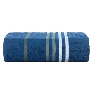 casa copenhagen - egyptian cotton exotic 1 pcs large bath towel 75 x 150cm colour  navy