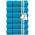 Casa Copenhagen - Egyptian Cotton Exotic 6 Pcs Face Towel (30 X 30 cm) Colour : Teal Blue