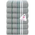 Casa Copenhagen - Egyptian Cotton Exotic 6 Pcs Face Towel (30 X 30 cm) Colour : Pine Grey