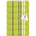 Casa Copenhagen - Egyptian Cotton Exotic 6 Pcs Face Towel (30 X 30 cm) Colour : Lime Green