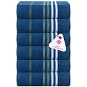 Casa Copenhagen - Egyptian Cotton Exotic 6 Pcs Face Towel (30 X 30 cm) Colour : Navy