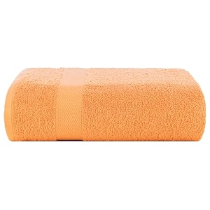 casa copenhagen - egyptian cotton feather lite 1 pcs large bath towel 75 x 150cm colour  orange