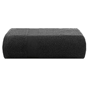 casa copenhagen - egyptian cotton feather lite 1 pcs large bath towel 75 x 150cm colour  black