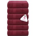 Casa Copenhagen - Egyptian Cotton Feather lite 6 Pcs Face Towel (30 X 30cm) Colour :Burgundy