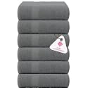 Casa Copenhagen - Egyptian Cotton Feather lite 6 Pcs Face Towel (30 X 30cm) Colour : Pine Grey