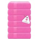 Casa Copenhagen - Egyptian Cotton Feather lite 6 Pcs Face Towel (30 X 30cm) Colour : Pink