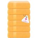 Casa Copenhagen - Egyptian Cotton Feather lite 6 Pcs Face Towel (30 X 30cm) Colour : Orange