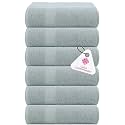 Casa Copenhagen - Egyptian Cotton Feather lite 6 Pcs Face Towel (30 X 30cm) Colour : Grey Violet