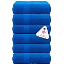 Casa Copenhagen - Egyptian Cotton Feather lite 6 Pcs Face Towel (30 X 30cm) Colour : Electric Blue