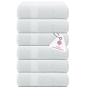 Casa Copenhagen - Egyptian Cotton Feather lite 6 Pcs Face Towel (30 X 30cm) Colour : White