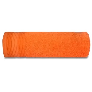 casa copenhagen - egyptian cotton pleates 1 pcs large bath towel 75 x 150cm colour  orange