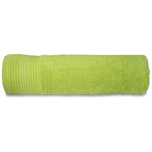 casa copenhagen - egyptian cotton pleates 1 pcs large bath towel 75 x 150cm colour  lime green