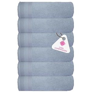casa copenhagen - egyptian cotton pleates 6 pcs face towel 30 x 30 cm colour  feather grey