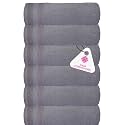 Casa Copenhagen - Egyptian Cotton Pleates 6 Pcs Face Towel (30 X 30 cm) Colour : Forst Grey