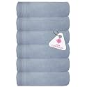 Casa Copenhagen - Egyptian Cotton Pleates 6 Pcs Face Towel (30 X 30 cm) Colour : Feather Grey