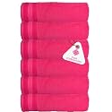 Casa Copenhagen - Egyptian Cotton Pleates 6 Pcs Face Towel (30 X 30 cm) Colour : Honey Suckle