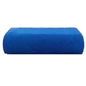 casa copenhagen - egyptian cotton popcorn 1 pcs large bath towel 75 x 150cm colour  electric blue