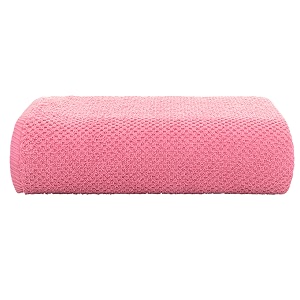 casa copenhagen - egyptian cotton popcorn 1 pcs large bath towel 75 x 150cm colour  pink