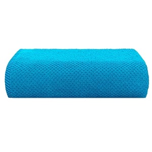 casa copenhagen - egyptian cotton popcorn 1 pcs large bath towel 75 x 150cm colour  teal blue