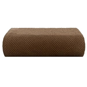 casa copenhagen - egyptian cotton popcorn 1 pcs large bath towel 75 x 150cm colour  brown