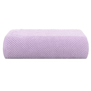 casa copenhagen - egyptian cotton popcorn 1 pcs large bath towel 75 x 150cm colour  purple rose