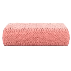 casa copenhagen - egyptian cotton popcorn 1 pcs large bath towel 75 x 150cm colour  malibu peach