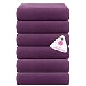 Casa Copenhagen - Egyptian Cotton Popcorn 6 Pcs Face Towel (30 X 30 cm) Colour : Dark Purple