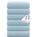 Casa Copenhagen - Egyptian Cotton Popcorn6 Pcs Face Towel (30 X 30 cm) Colour : Dusty Blue
