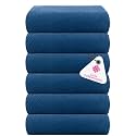 Casa Copenhagen - Egyptian Cotton Popcorn6 Pcs Face Towel (30 X 30 cm) Colour : Navy