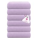 Casa Copenhagen - Egyptian Cotton Popcorn6 Pcs Face Towel (30 X 30 cm) Colour : Purple Rose