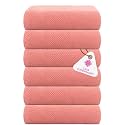 Casa Copenhagen - Egyptian Cotton Popcorn6 Pcs Face Towel (30 X 30 cm) Colour : Malibu Peach