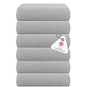 Casa Copenhagen - Egyptian Cotton Popcorn6 Pcs Face Towel (30 X 30 cm) Colour : Grey Violet
