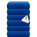 Casa Copenhagen - Egyptian Cotton Popcorn6 Pcs Face Towel (30 X 30 cm) Colour : Electric Blue