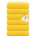Casa Copenhagen - Egyptian Cotton Popcorn6 Pcs Face Towel (30 X 30 cm) Colour : Butter Yellow