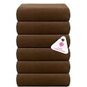 Casa Copenhagen - Egyptian Cotton Popcorn6 Pcs Face Towel (30 X 30 cm) Colour : Brown