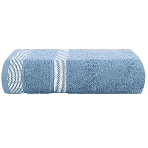 casa copenhagen - egyptian cotton solitiare 1 pcs large bath towel 75 x 150cm colour  dusty blue
