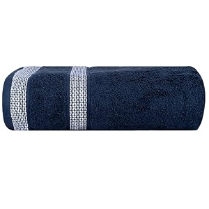 casa copenhagen - egyptian cotton solitiare 1 pcs large bath towel 75 x 150cm colour  navy