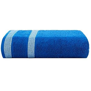 casa copenhagen - egyptian cotton solitiare 1 pcs large bath towel 75 x 150cm colour  electric blue