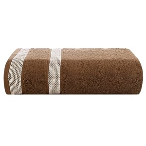 casa copenhagen - egyptian cotton solitiare 1 pcs large bath towel 75 x 150cm colour  brown