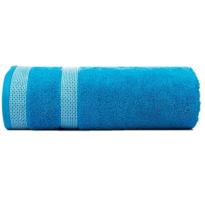 casa copenhagen - egyptian cotton solitiare 1 pcs large bath towel 75 x 150cm colour  teal blue