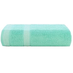 casa copenhagen - egyptian cotton solitiare 1 pcs large bath towel 75 x 150cm colour  aque blue