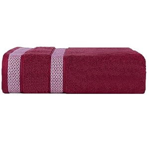 casa copenhagen - egyptian cotton solitiare 1 pcs large bath towel 75 x 150cm colour  burgundy