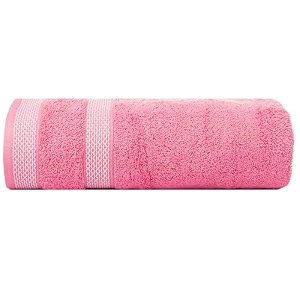 casa copenhagen - egyptian cotton solitiare 1 pcs large bath towel 75 x 150cm colour  pink
