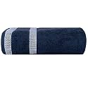 Casa Copenhagen - Egyptian Cotton Solitiare 1 Pcs Large Bath Towel (75 X 150cm) Colour : Navy