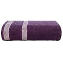 Casa Copenhagen - Egyptian Cotton Solitiare 1 Pcs Large Bath Towel (75 X 150cm) Colour : Dark Purple