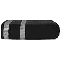 Casa Copenhagen - Egyptian Cotton Solitiare 1 Pcs Large Bath Towel (75 X 150cm) Colour : Black