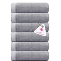 Casa Copenhagen - Egyptian Cotton Solitiare 6 Pcs Face Towel (30 X 30 cm) Colour : Grey Violet